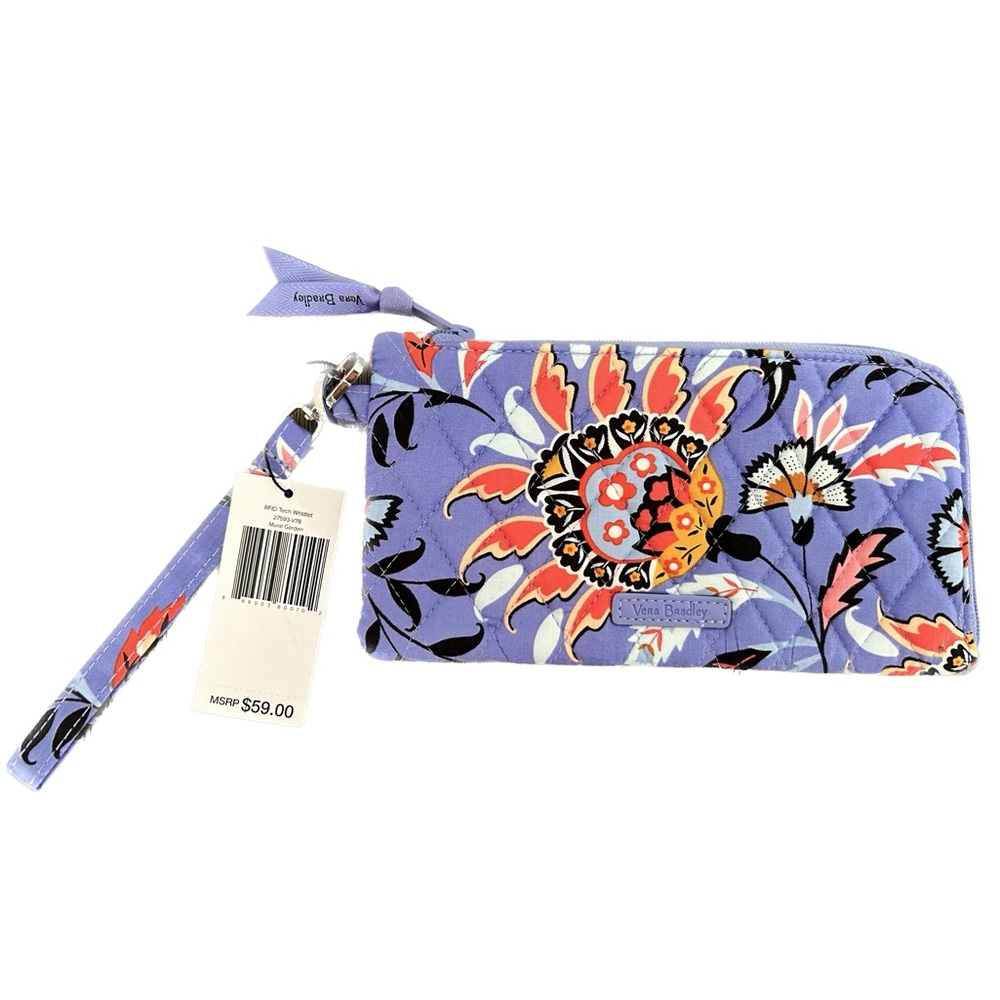 Vera Bradley RFID Tech Wristlet Mural Garden